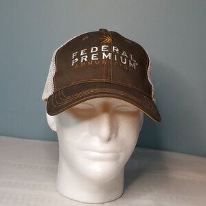 Brown White Federal Premium Hat